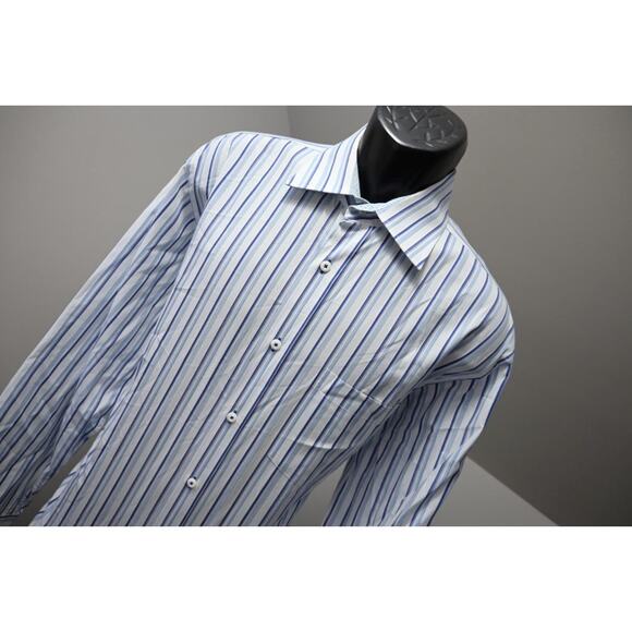 Bugatchi Uomo Dress Shirt Classic Fit Flip Cuff Plaid Button Up Mens Size XL - Picture 5 of 9